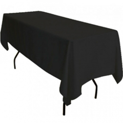Tablecloth Polyester Black 135x244cm
