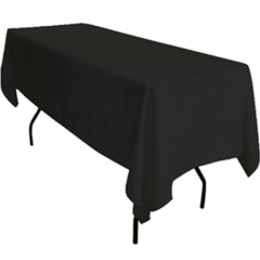 Tablecloth Polyester Black Oblong 135x244cm