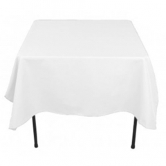 Tablecloth Polyester White 135x135cm