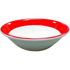 Accolade Senior Cereal Bowl 16cm with Red Rim