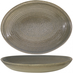 Accolade Claystone Lava Deep Oval Bowl 26.5cm