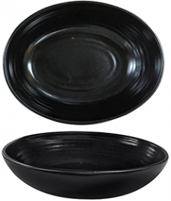 Accolade Claystone Carbon Deep Oval Bowl 22cm