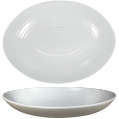 Accolade Claystone Ice Deep Oval Bowl 26.5cm
