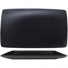 Accolade Nero Satin Rectangular Platter 19x33cm