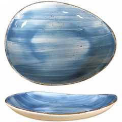 Tierra Ocean Egg Shape Deep Plate 26 x 22cm