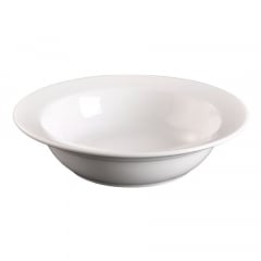 Basics Oatmeal Rimmed Bowl White 178mm