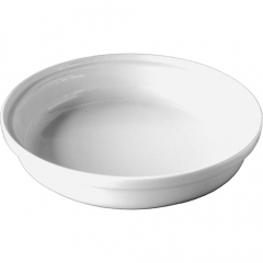 Porcelain Food Pan Round 380mmx65mmD White