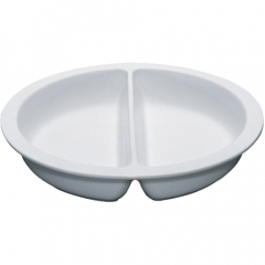 White Round Divided 380mm x 65mmD Chafer Dish