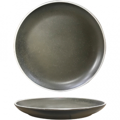Tablekraft Urban Round Coupe Plate Dark Grey