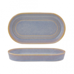 Tablekraft Urban Oval Coupe Serve Platter Azure Blue