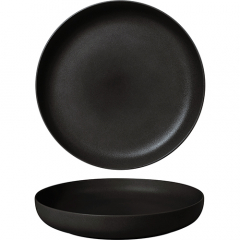 Baralee Sand Deep Round Coupe Plate Jet Black