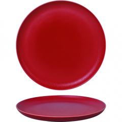 Baralee Sand Flat Round Coupe Plate Ruby Red