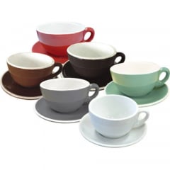 Roma Latte 280ml Cups and Saucers