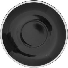 Roma by Essentials Collection Black Latte Saucer
