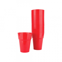 Plastic Cup Burgundy 285ml 25/Sleeve