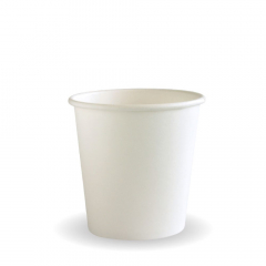 BioCup Single Wall 4oz White Pack of 50