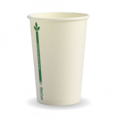 Biopak BioCup Single Wall - White with Green