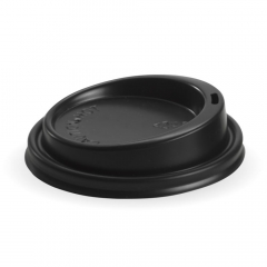 BioCup PS Lid for 8, 10 & 12 (90mm) oz Cup Black 50/Pack