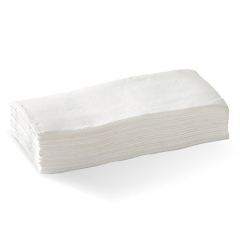Biopak BioNapkin Dinner 2 Ply 1/8 Fold Quilted White 100/pack