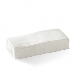 Biopak BioNapkin Dinner 2 Ply 1/8 Fold Quilted White 100/pack
