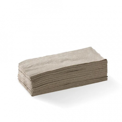 Biopak BioNapkin Lunch 2 Ply 1/8 Fold Natural 100 pack