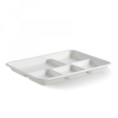 BioCane Takeaway Tray 5 Compartment White