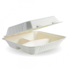BioCane Clamshell 3-Compartment White Pack
