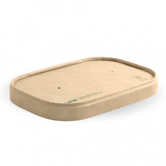 Biopak Rectangle Paper Lid Kraft
