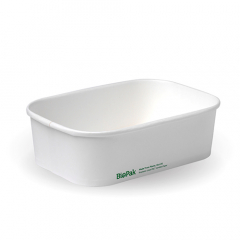 Biopak Bioboard Rectangle container White
