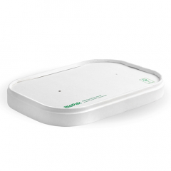 Biopak Rectangle Paper Lid White