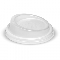 Biocup PLA Lid 80mm Opaque 6/8/10/12Oz 50/Sleeve