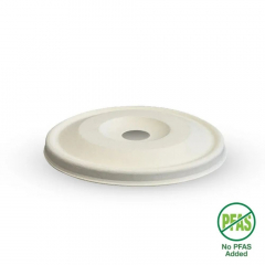 Biopak Plant Fibre Flat Cold Paper Cup Lid