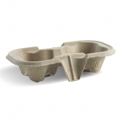 Biopak BioCup Cup Holder 2 Cups Natural