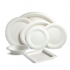 BioCane Round White Plate