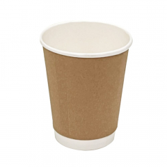 Earth Essentials PE-Coated Cup 240ml Double Wall Kraft 500/ctn