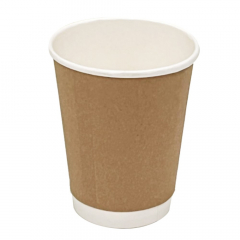 Earth Essentials PE-Coated Hot Cup Double Wall White