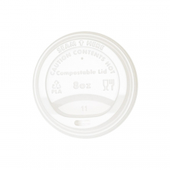 Earth Essentials PLA Lid for 240ml Cup White 500/ctn