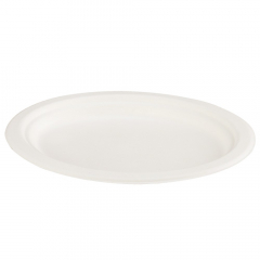Earth Essentials Bagasse Round Plate 260mm White 500/ctn
