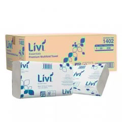 Livi Essentials Slim fold Towel 1 Ply 200 Sheets