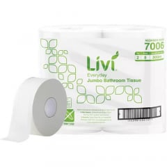 LIVI 2 Ply Jumbo Toilet Roll 300m