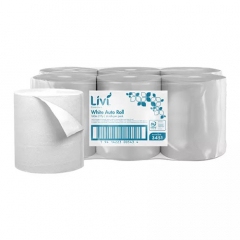 Livi Essentials White Auto Roll 2 Ply 160m