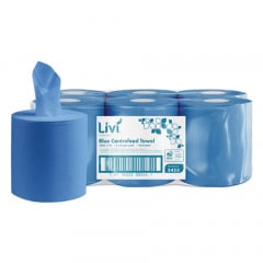 Livi Essentials Blue Centrefeed Towel 2 Ply 180m