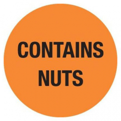 Label Food Safety Contains Nuts 24mm 1000/roll
