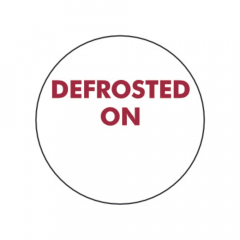 Label Defrosted On 24mm circle 1000/roll