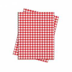Pro.Mundi Greaseproof Paper Red Check 310x190mm - 200/pack