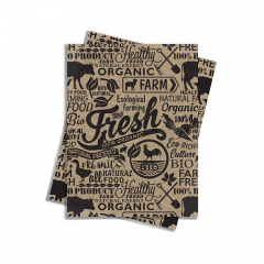 Pro.Mundi Greaseproof Paper Foodie Brown Black 310x190mm - 200 sheets per pack