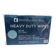 Kleaning Essentials Wipes Heavy Duty Blue - 20 per pack