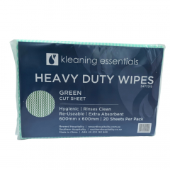 Kleaning Essentials Wipes Heavy Duty Green - 20 per pack