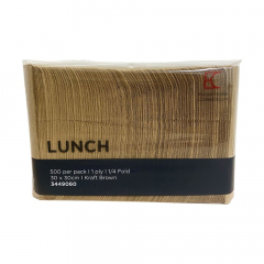 Essentials Lunch Napkin 1/4 Fold - Kraft 1 Ply 500/pack