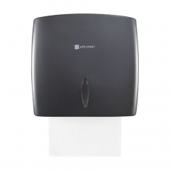 Soft Clean Slimline Hand Towel Dispenser - Black